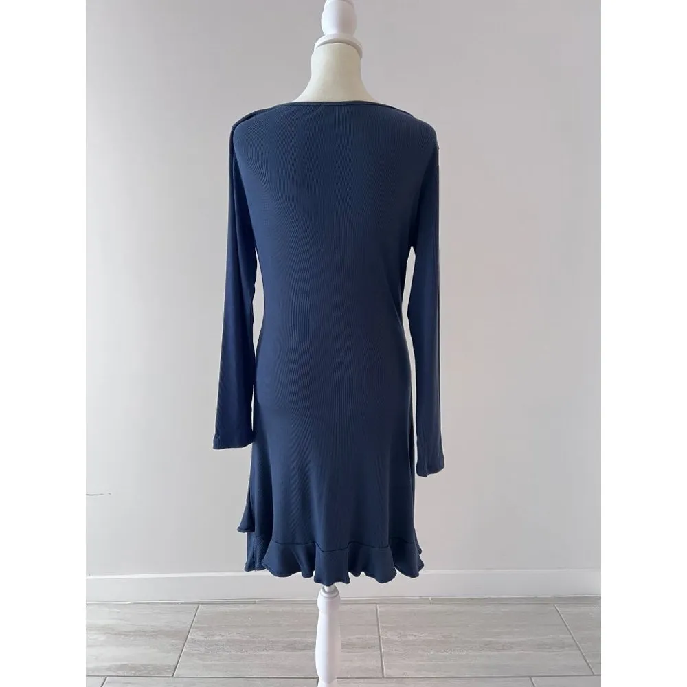 Angel Maternity Teal Long Sleeve Maternity Frilled End Bodycon Dress size M - Image 4