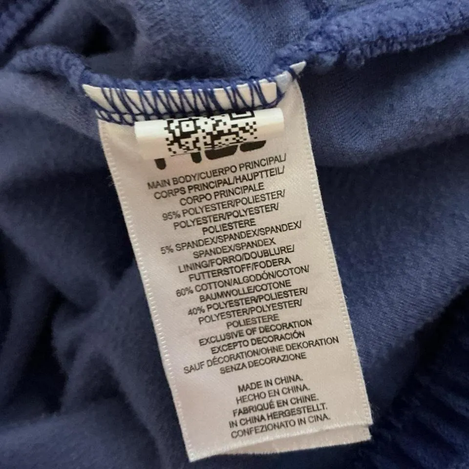 Fila Velour Half Zip Hoodie Blue Women's Size S Athletic Casual Velvet burnout‎ - Image 4