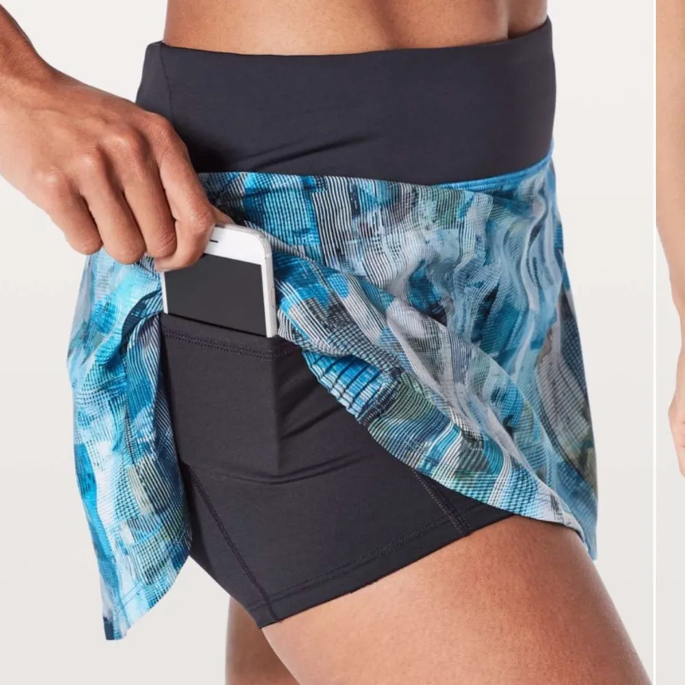 Lululemon Play Off The Pleats Skirt Sun Dazed Multi Blue Super Dark Size 2 - Image 2