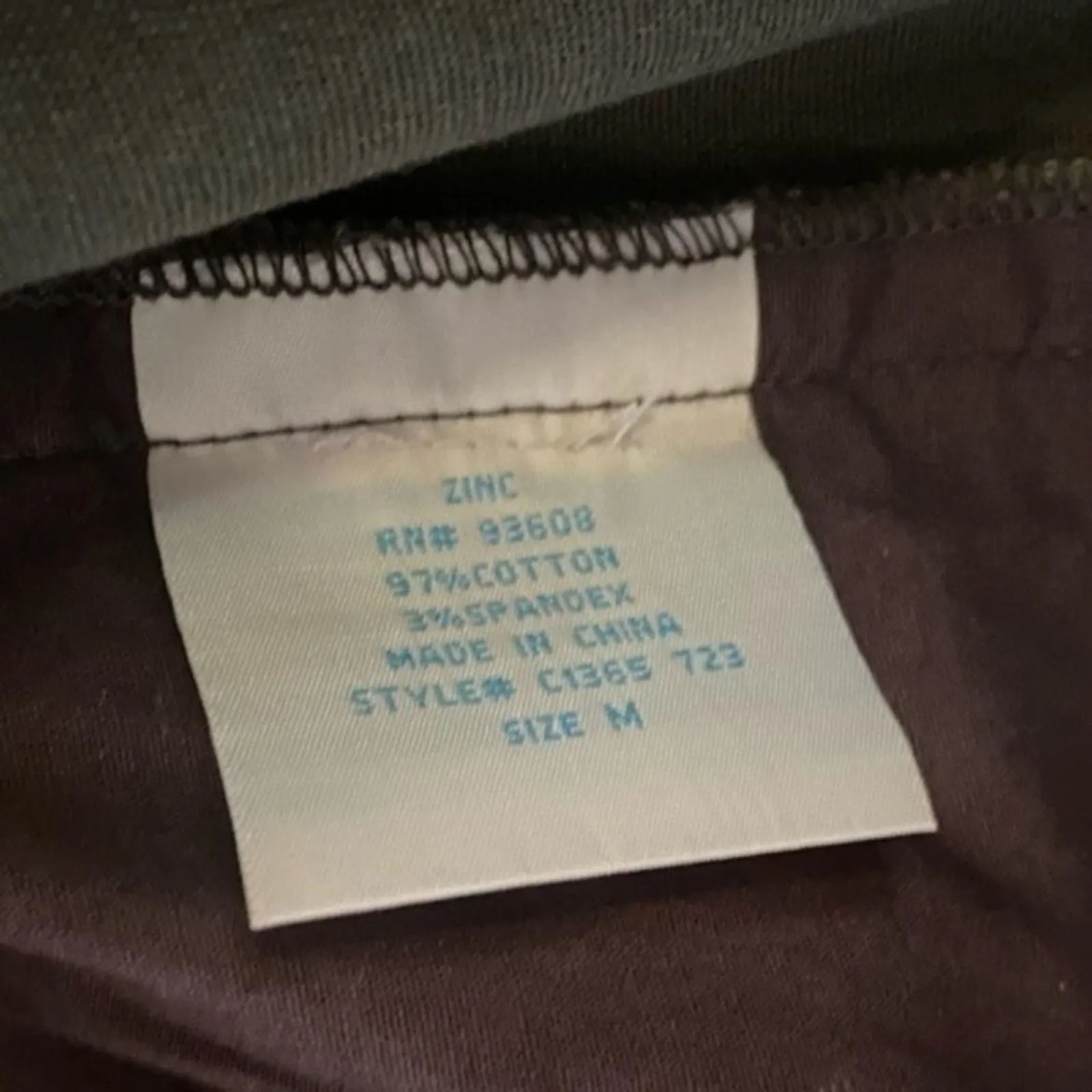 Zinc‎ Olive Military Style Jacket Size Medium - Image 5