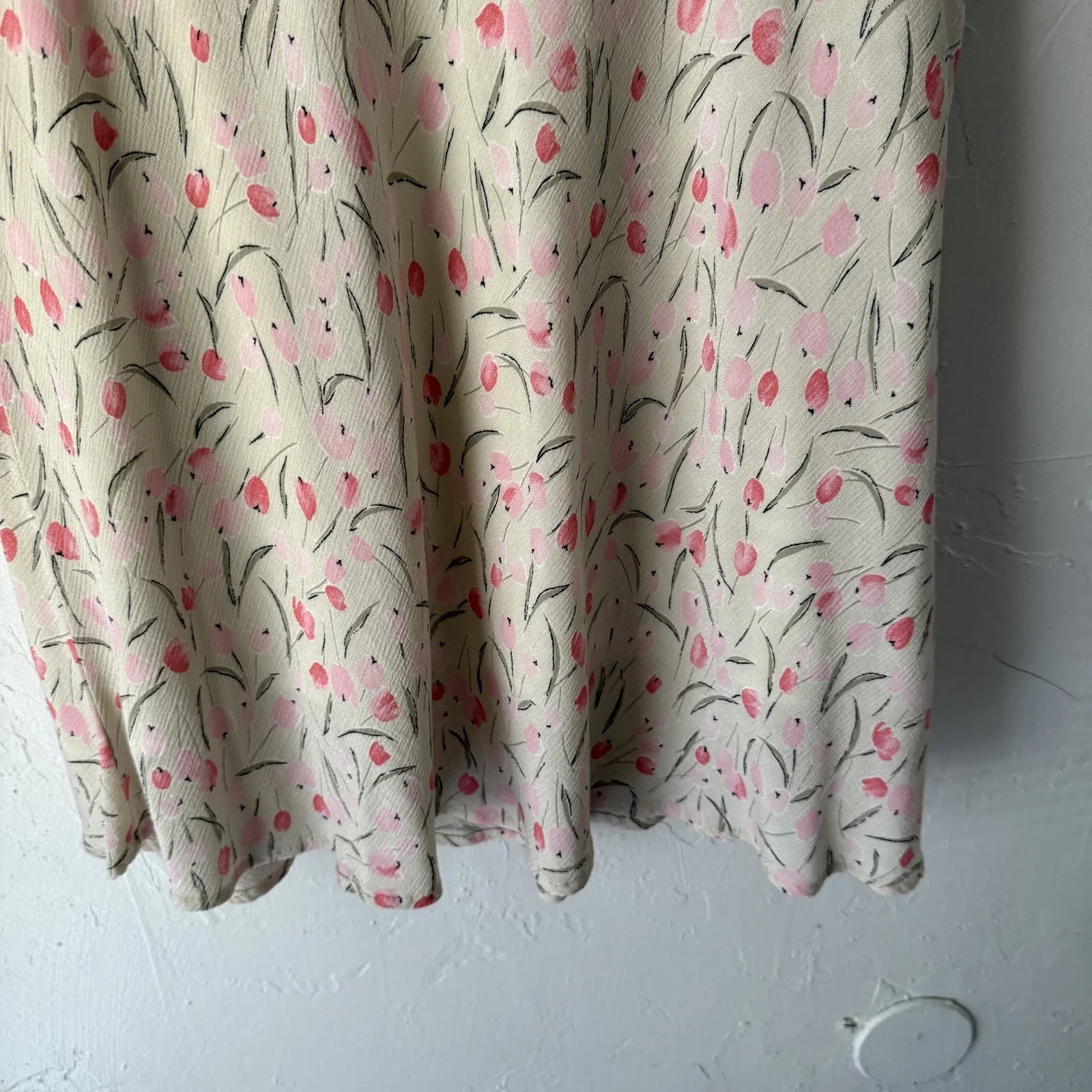 Vintage Dressbarn Skirt Cottage Large‎ Floral A Line Midi Pull On Made USA 90s - Image 3