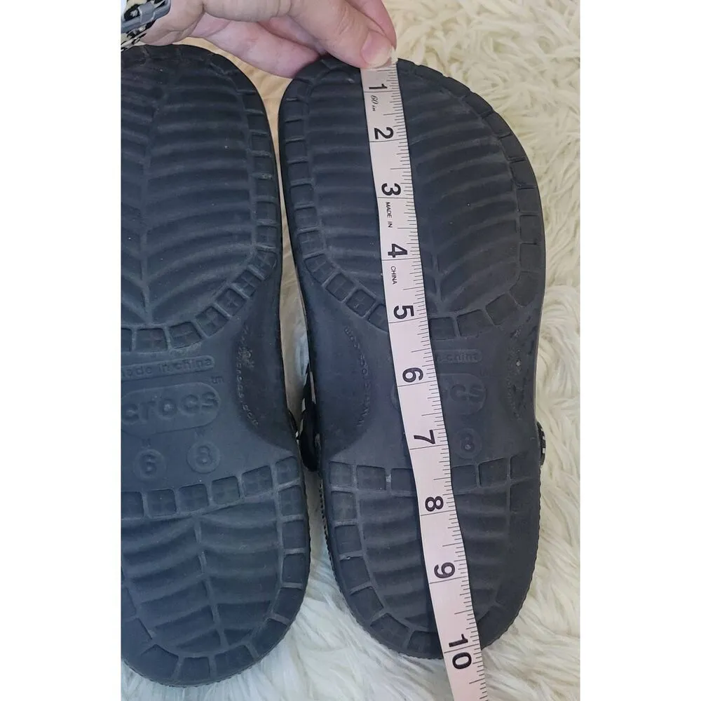 Crocs  Unisex Classic Animal Remix Slip On Clogs Multi-Color Shoes W8 M6 Leopard - Image 8