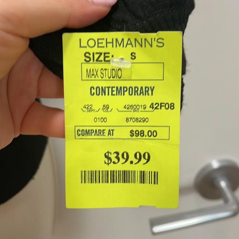 Max Studio *NWT*  Black Scoop Neck 3/4 Lantern Sleeve Sweater - Image 6