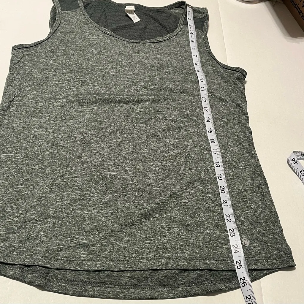 Bally Total Fitness‎ Womens XL Green Grey Athletic Sleeveless Shirt Tank Top Gym - Image 5