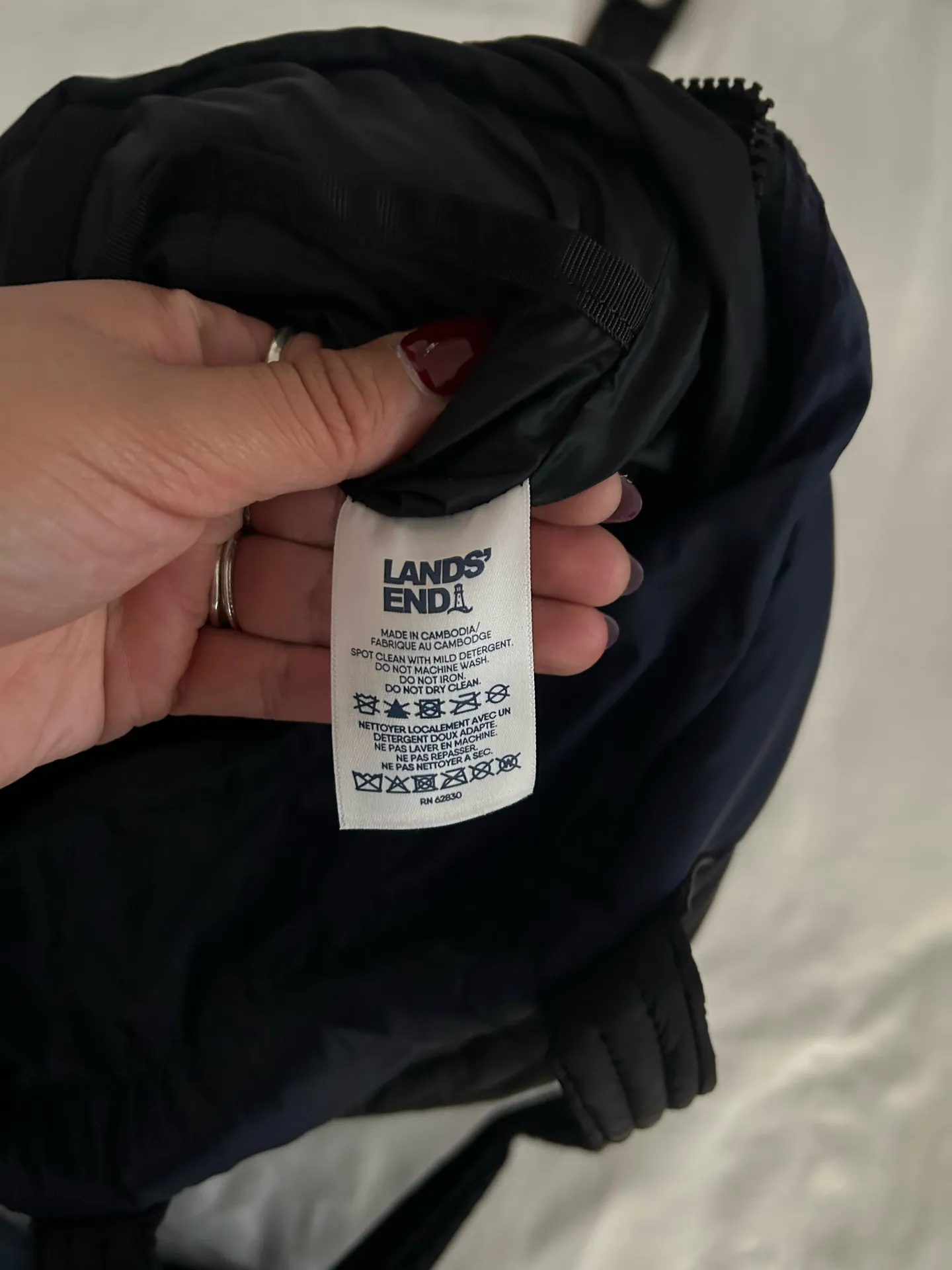 Lands' End  Navy Puffer Tote Bag - Image 6