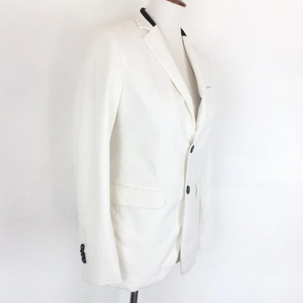 Each Other White Blazer Jacket Small Classic Tailored Single Breasted - Image 4