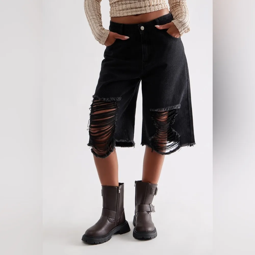 Wild Diva Biker Boots with Buckles - Image 2