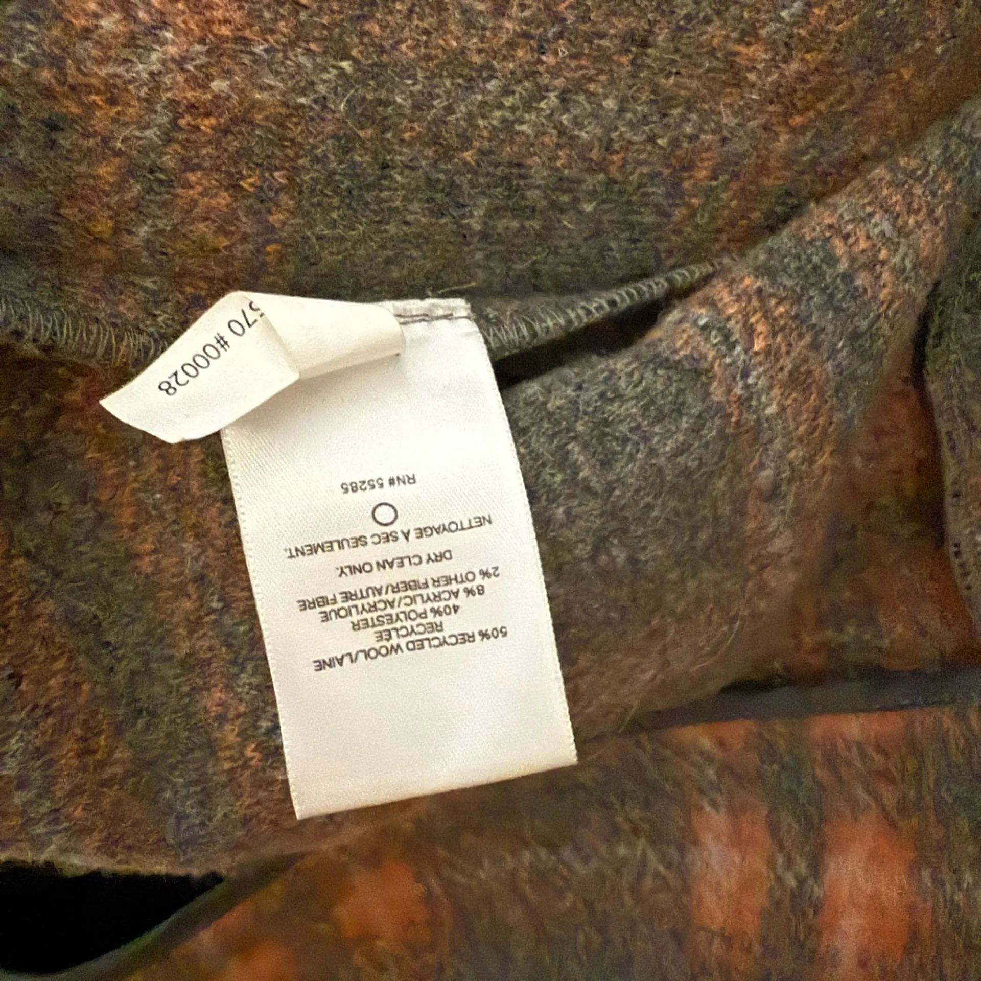 Express Women's Trench Coat - Orange and Gray Plaid - Image 3