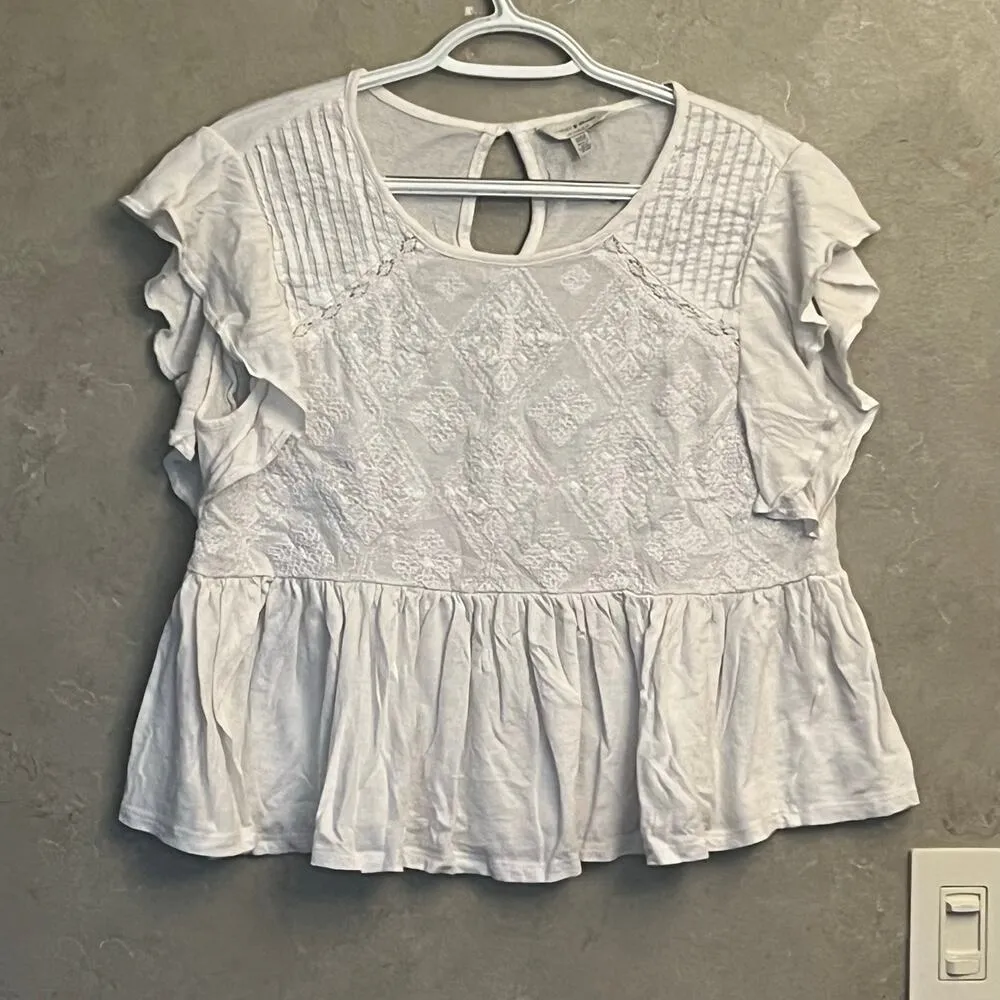 Lucky Brand Embroidered Dolman Top M - Boho Chic! - Image 8