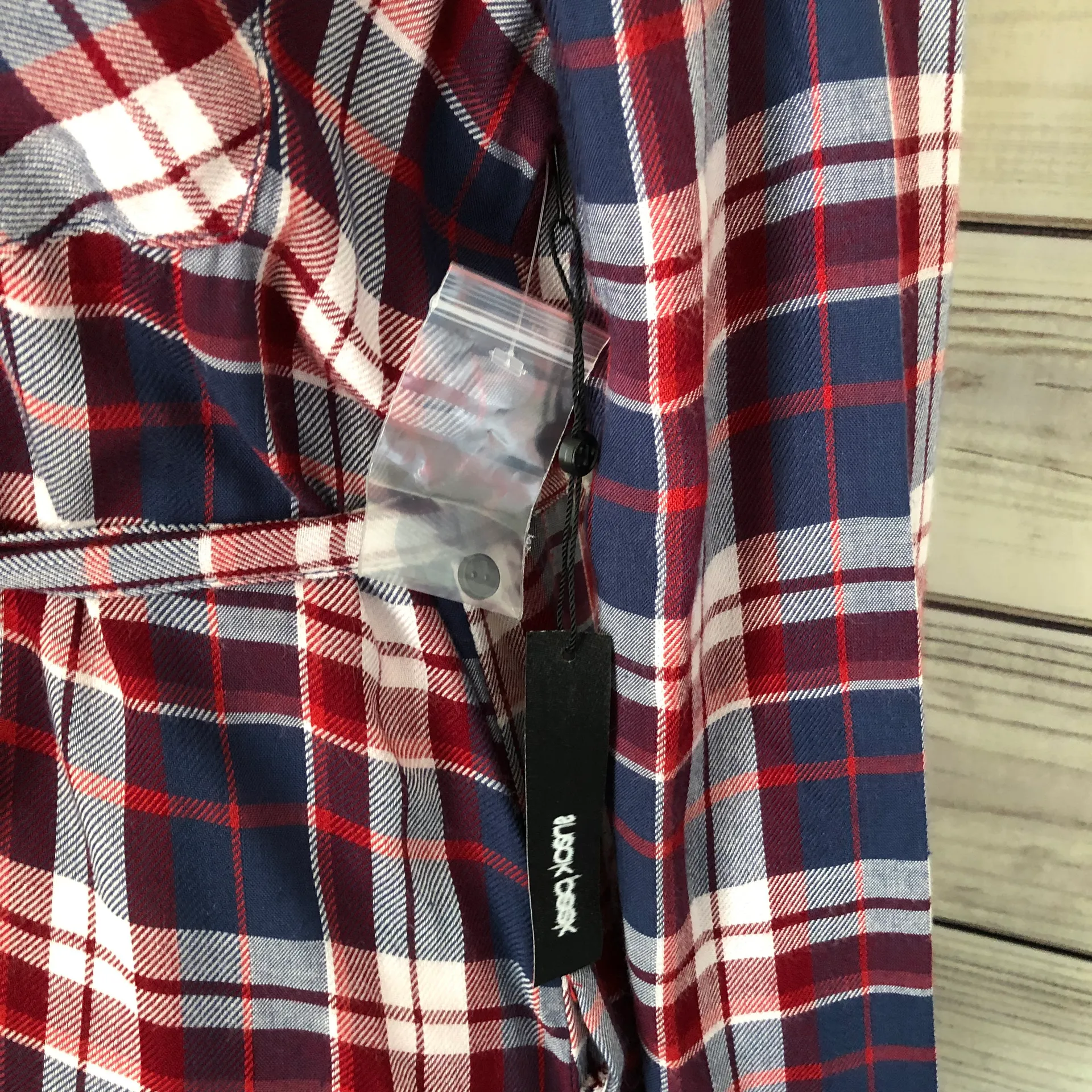 Long Plaid Flannel Shirt Dress Small Button Down - Image 6