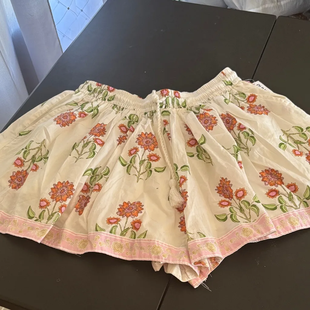 Old Navy Pink Floral Skater Skirt - Image 5