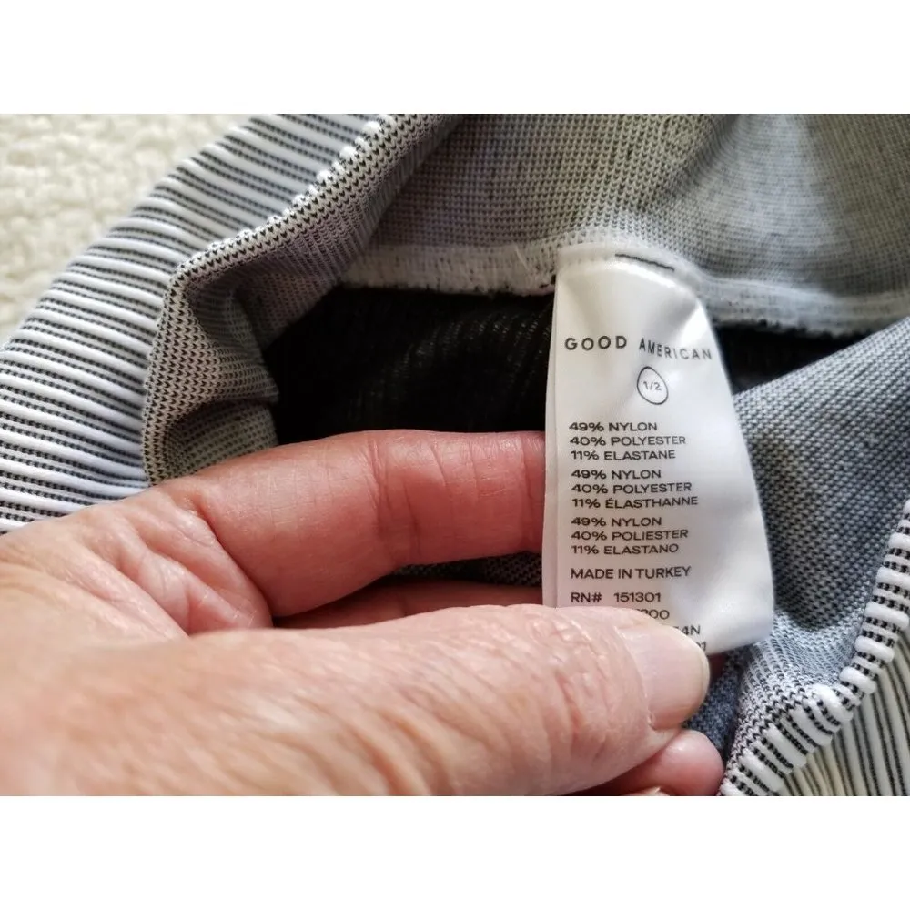 GOOD AMERICAN seamless ribbed legging White Blue/Black S/M = 1/2 - Image 11