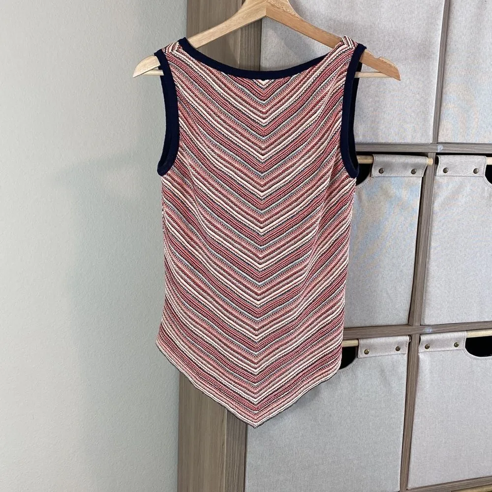 St. John chevron sleeveless blouse - Image 4