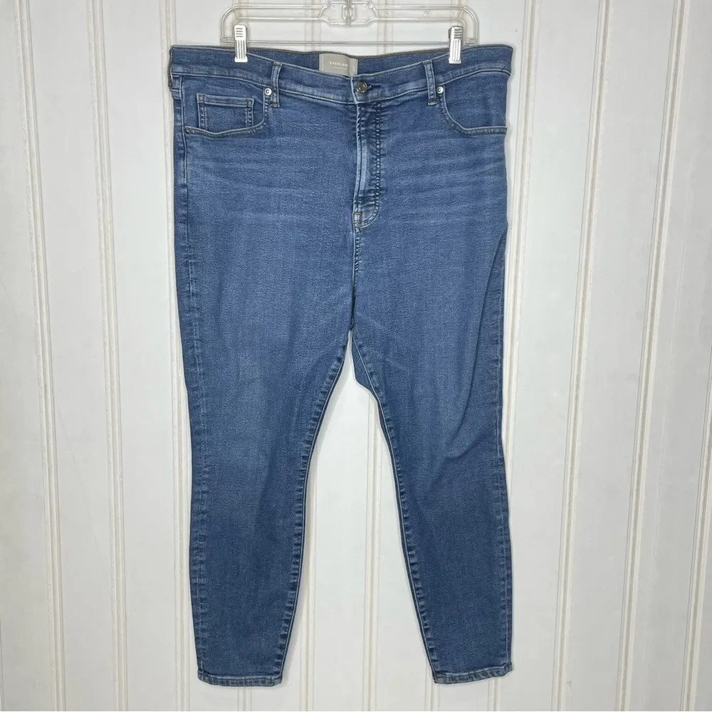 EVERLANE Curvy High Waist Crop Skinny Jeans Sz 35 - Image 3
