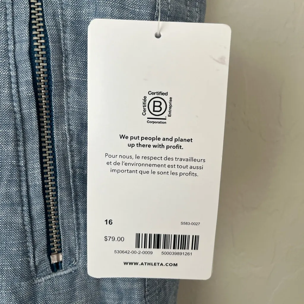 NWT Athleta Cabo linen joggers chambray blue 16 - Image 10