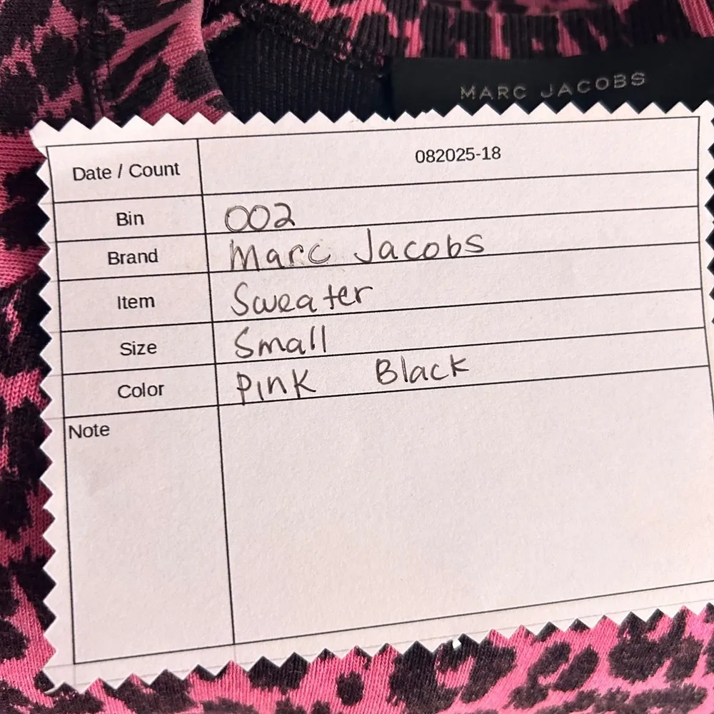 Marc‎ Jacobs Sweater Small Pink Leopard Knit - Image 11