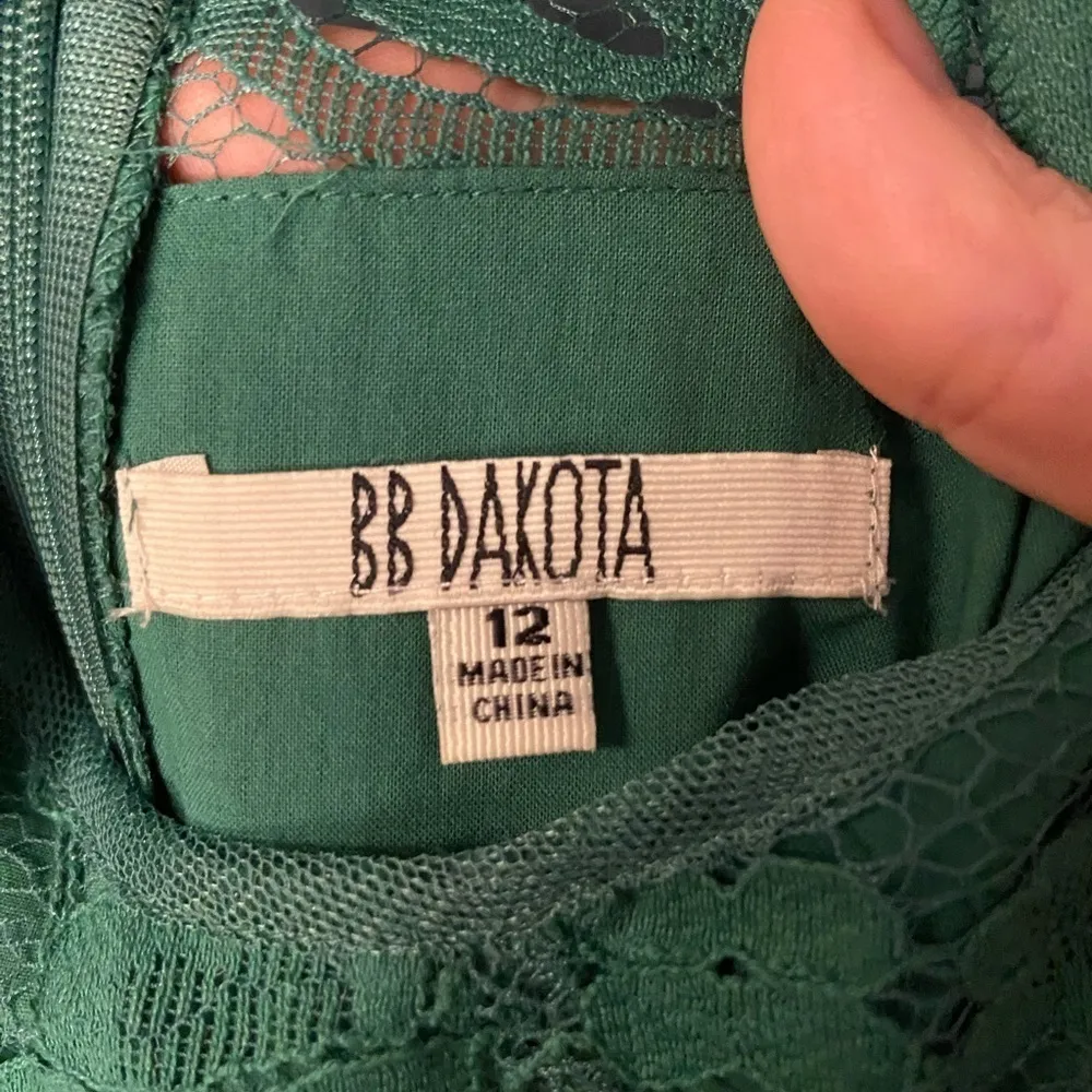 BB Dakota by‎ ModCloth Green Lace Dress sz 12 - Image 5