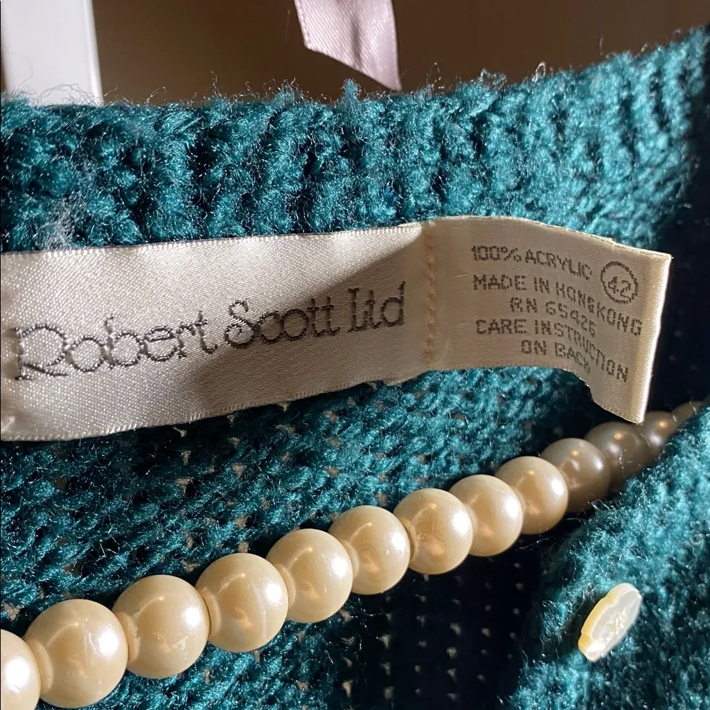 Classic Green Button Down Cardigan Size undefined - Image 3