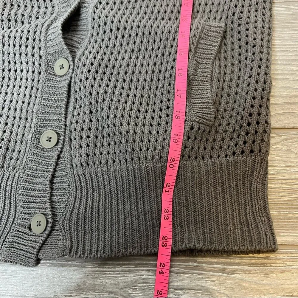 T by Alexander Wang size Small perforated mesh hoodie gray - Image 4