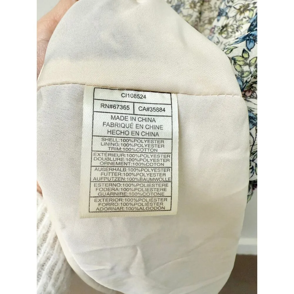 Cupcakes and Cashmere Deda Floral Tie Shoulder Midi Dress Oatmeal Women's S - Image 5