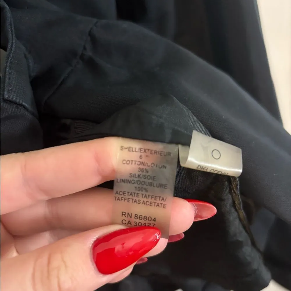 Magaschoni Black Peplum Blazer jacket silk size m EUC - Image 3