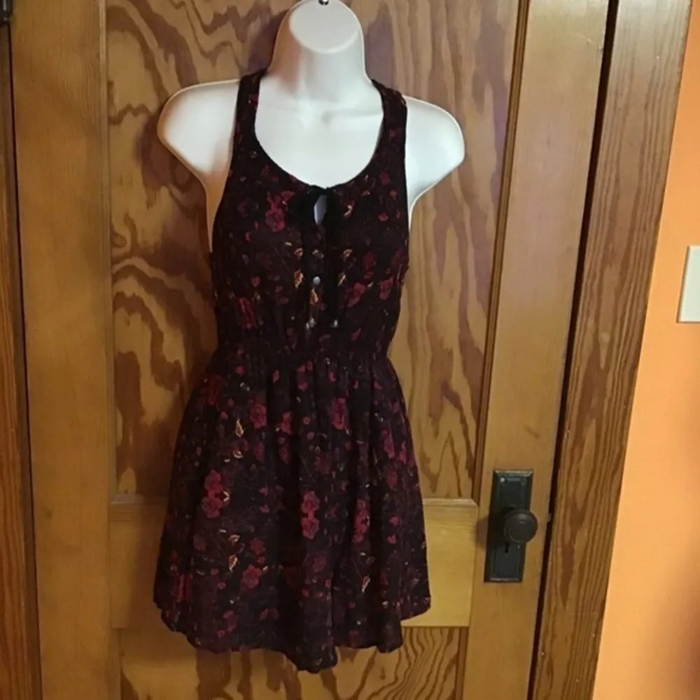 Urban Outfitters Ecote Dark Floral Racerback Mini Dress - Image 8