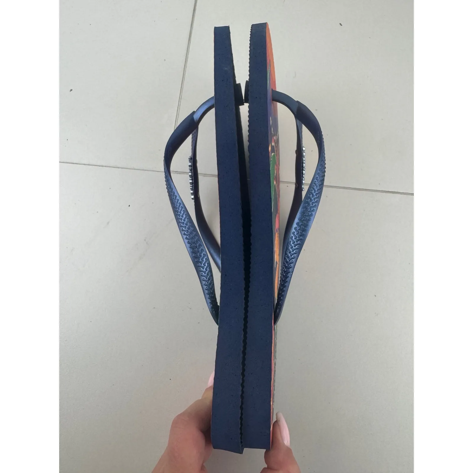 Havaianas Flip Flops Womens US 9 10W EUR 41 42 Floral Hummingbird Rubber‎ Resort - Image 5