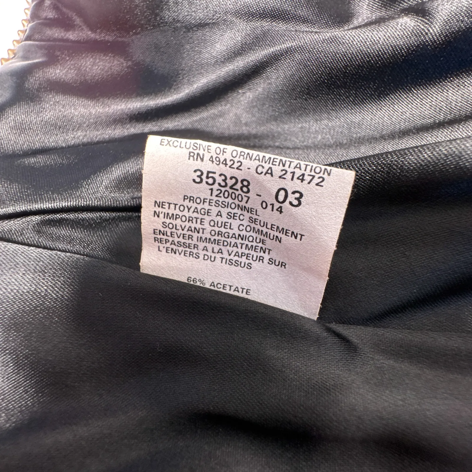 Jessica McClintock Gunne Sax Black Velvet Strapless Rhinestone Evening Gown Sz 9 - Image 12