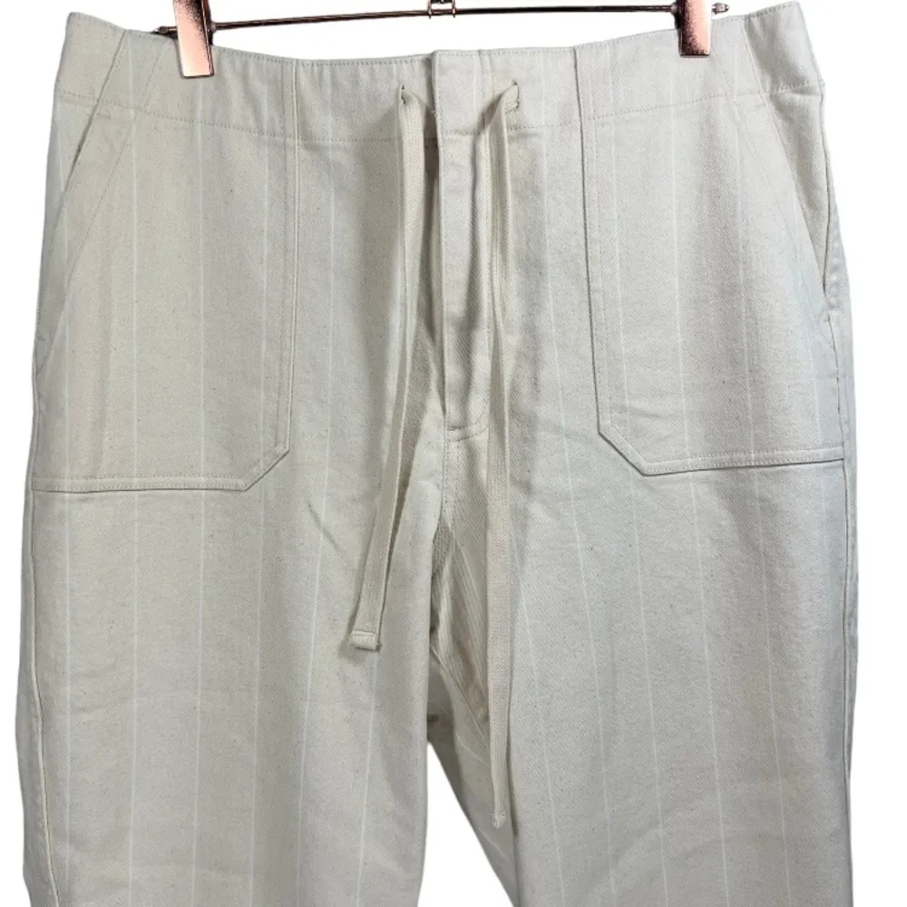 NWT J. Crew Tie-waist‎ Camp Pant in Denim Stripe L - Image 5