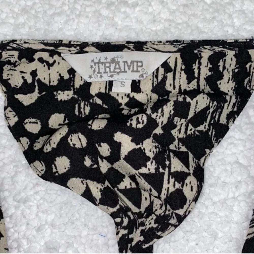 Tramp Puffy Sleeve Mini Dress(Size Small) Black - Image 6