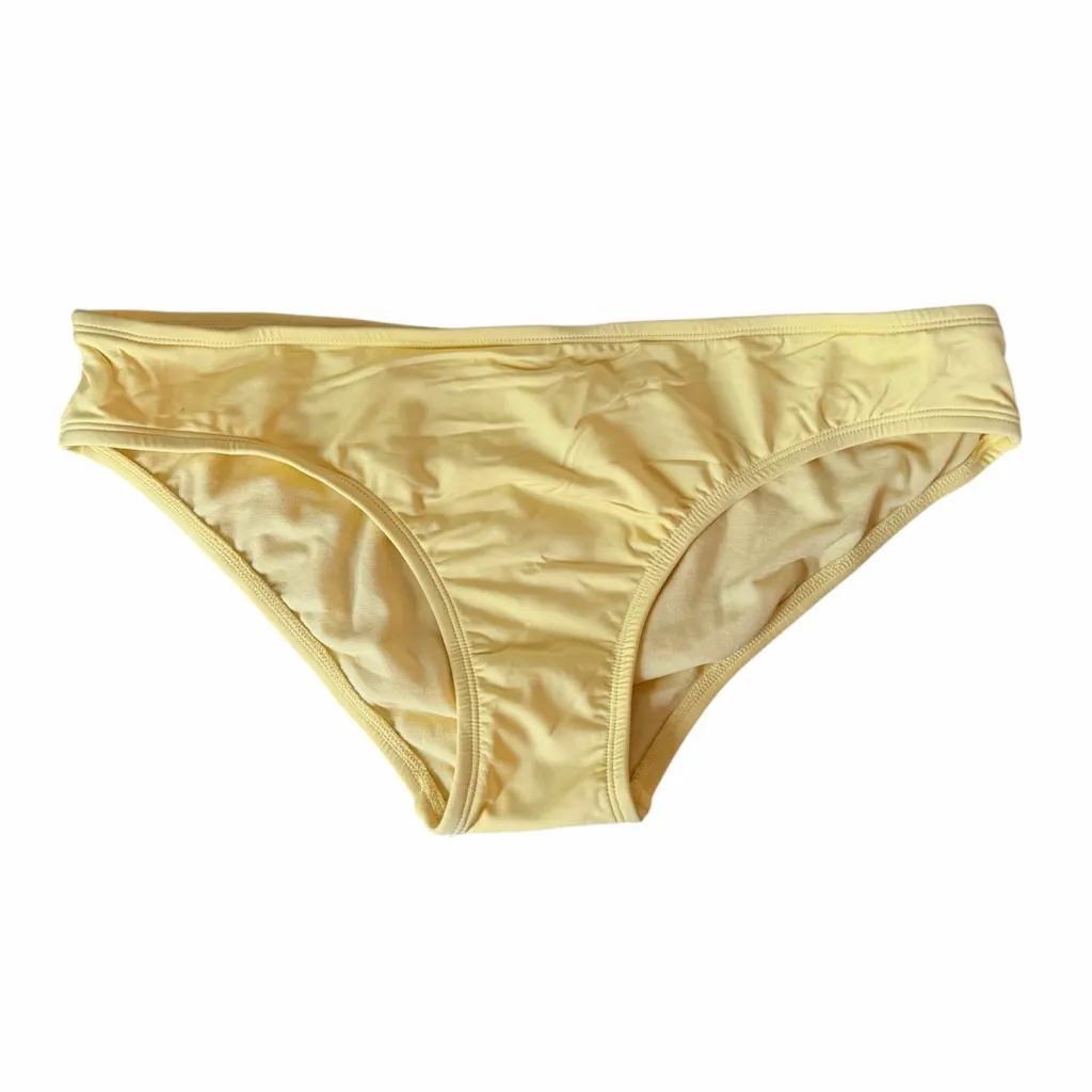 Kona Sol Women's Medium Coverage Hipster Bikini Bottom Yellow Size L New - Image 3