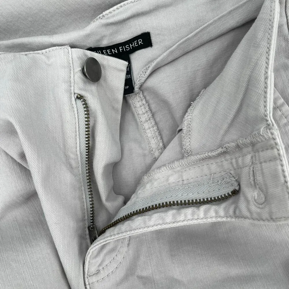 EILEEN FISHER Denim Tapered Pants Size 8P NEW Petites Organic Cotton Gray NWOT - Image 5
