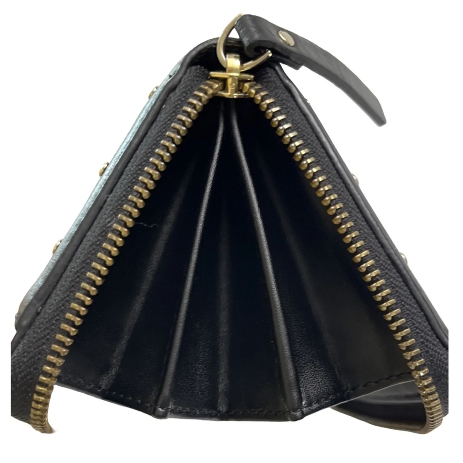 Kate Spade New York Helena Black Leather Studded Zip Around Continental Wallet - Image 12