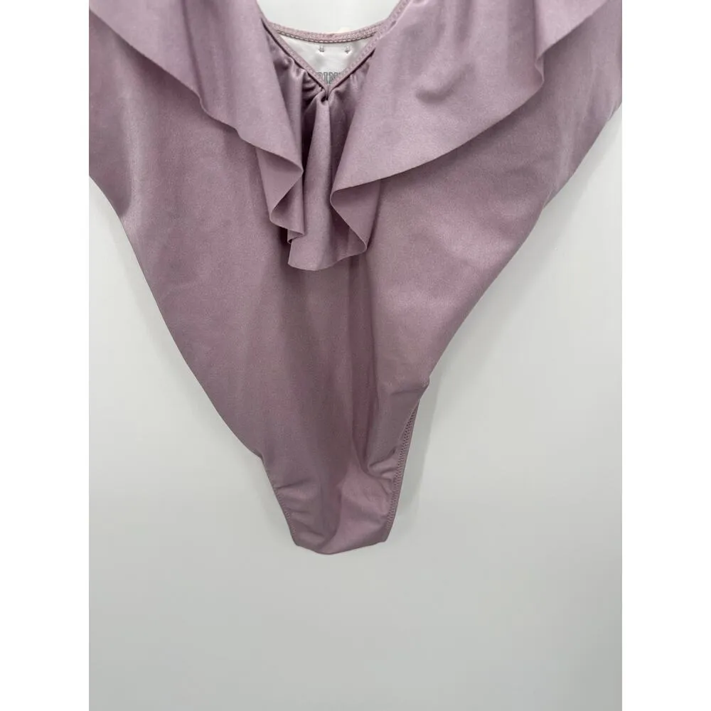 Victoria's Secret PINK Purple Flounce Bikini Bottoms Women's Size Medium M NWT - Image 3