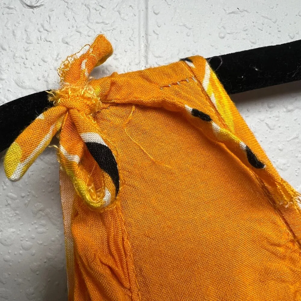 Womens Floral Gardencore Cottagecore Festival Vacation Cruise Beach Sun Dress M Yellow Size M - Image 13