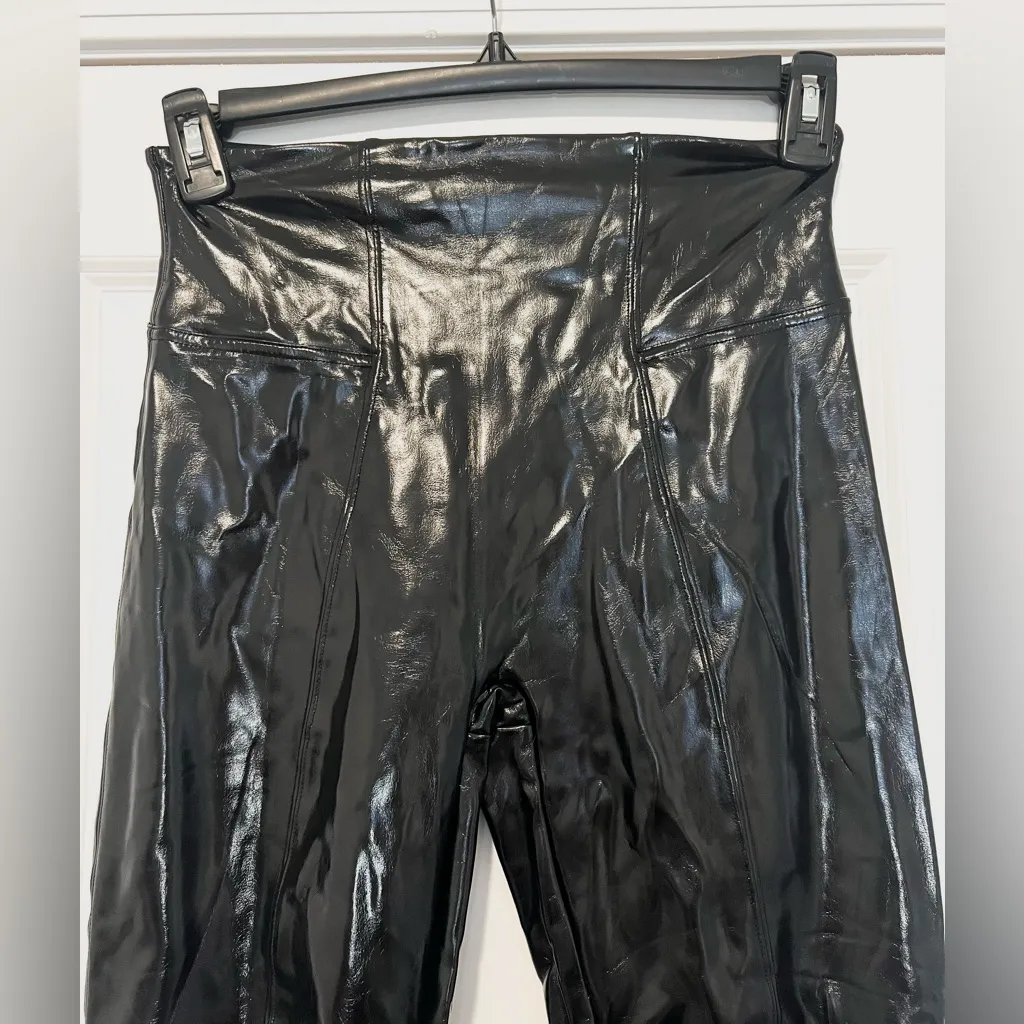 SPANX Faux Leather Patent Leggings Classic Black - Image 7