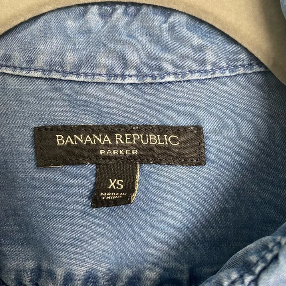 Banana Republic Parker Chambray Button Down Sz XS - Image 6