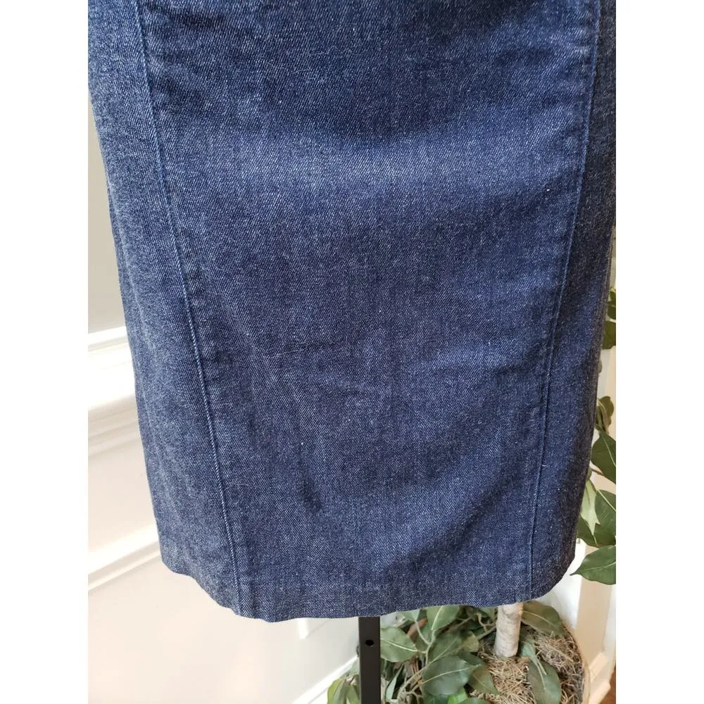 Gap Sheath Dress Womens Size 12 Cotton Blue Solid Off The Shoulder Back Zip - Image 11