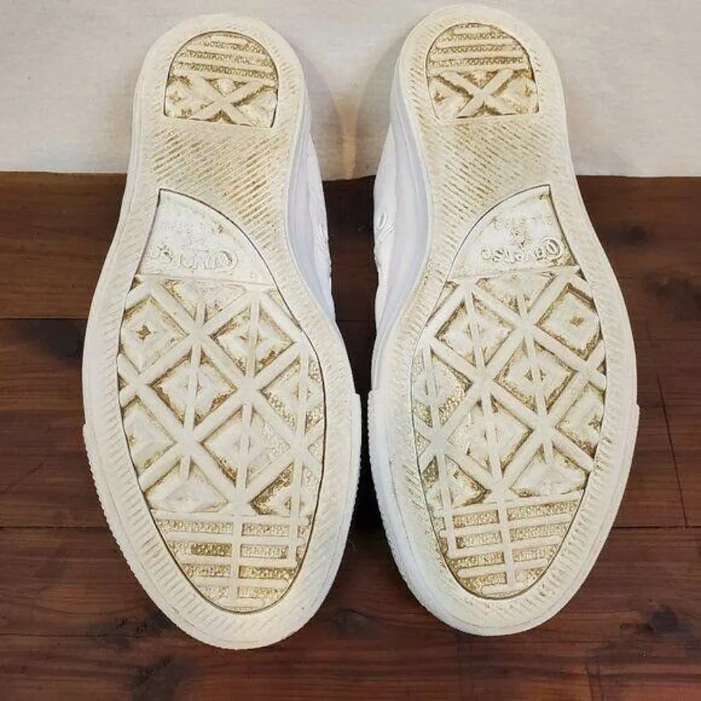 Converse Womens Shoes Size 6 White Leather Chuck Taylors Lace-Up  Low Top - Image 7