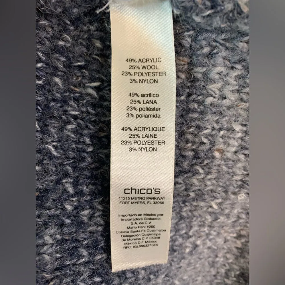 Space-Dyed Blue Zip-Up Sweater size 3 (L)‎ - Image 8