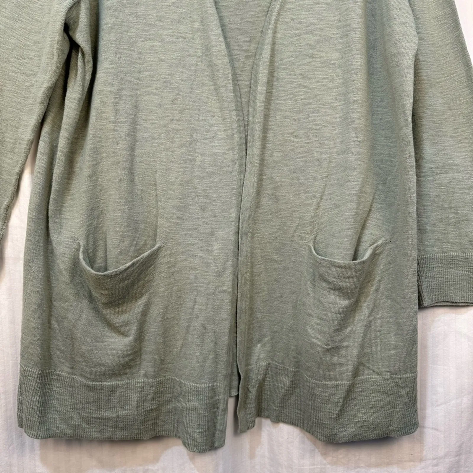 Madewell Light Green Open Cardigan Women’s Size X-Large Cotton Blend Lightweight - Image 8
