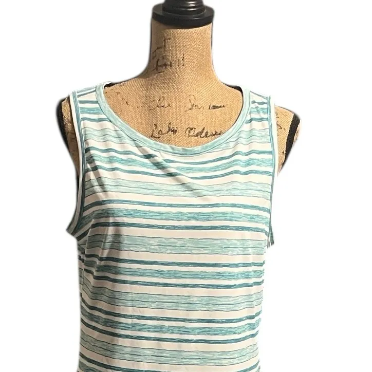 Columbia Striped Sleeveless Dress - Blue and White Omni-Shade 50 UPF - Image 2