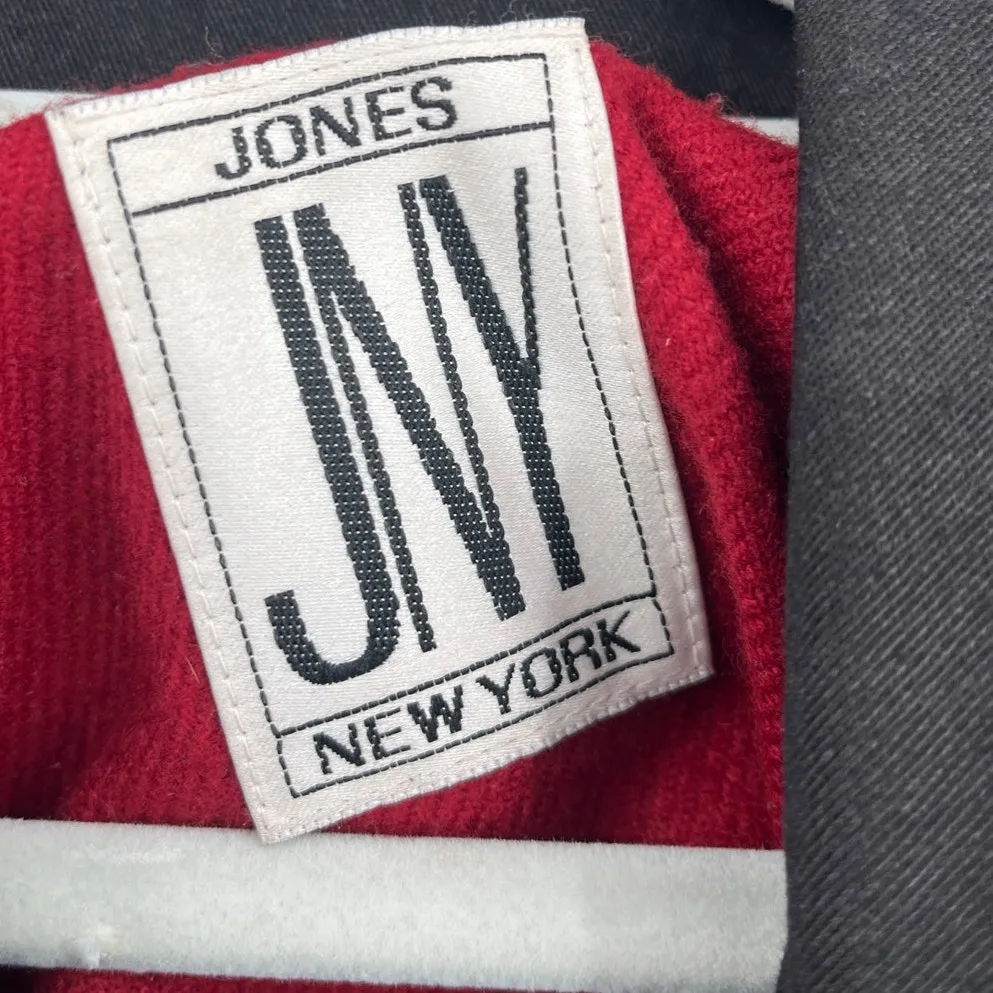 Vtg 90s Jones New York Wool Double Breasted Trench Womens Coat Sz M Preppy USA - Image 10