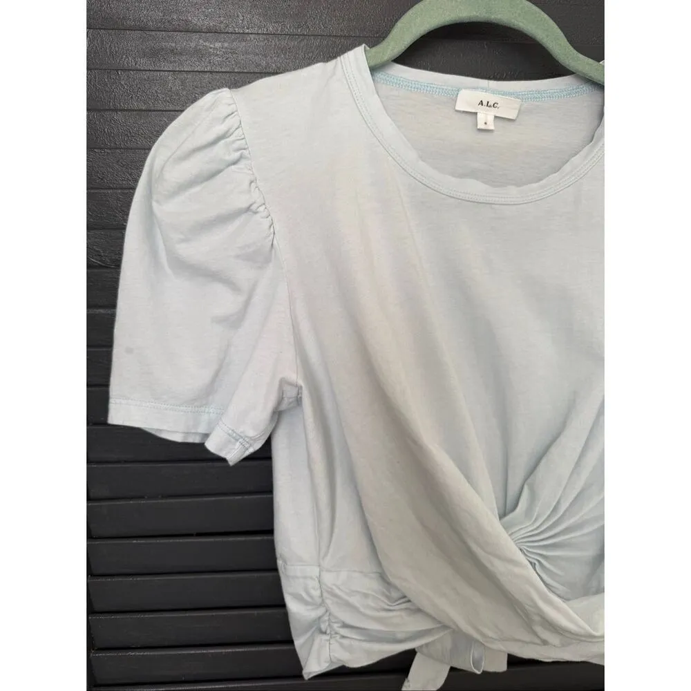 A.L.C Monica Wrap Cotton T-Shirt - Image 4