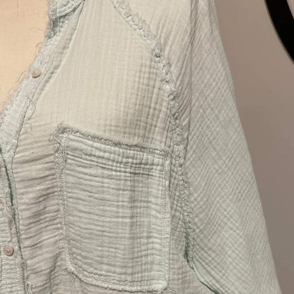 Aerie Light Blue Button Down Shirt - Image 2