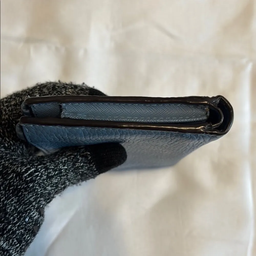 Michael Kors Wristlet Jet Set Travel Pebble Leather Continental Dark Chambray OS Blue - Image 8