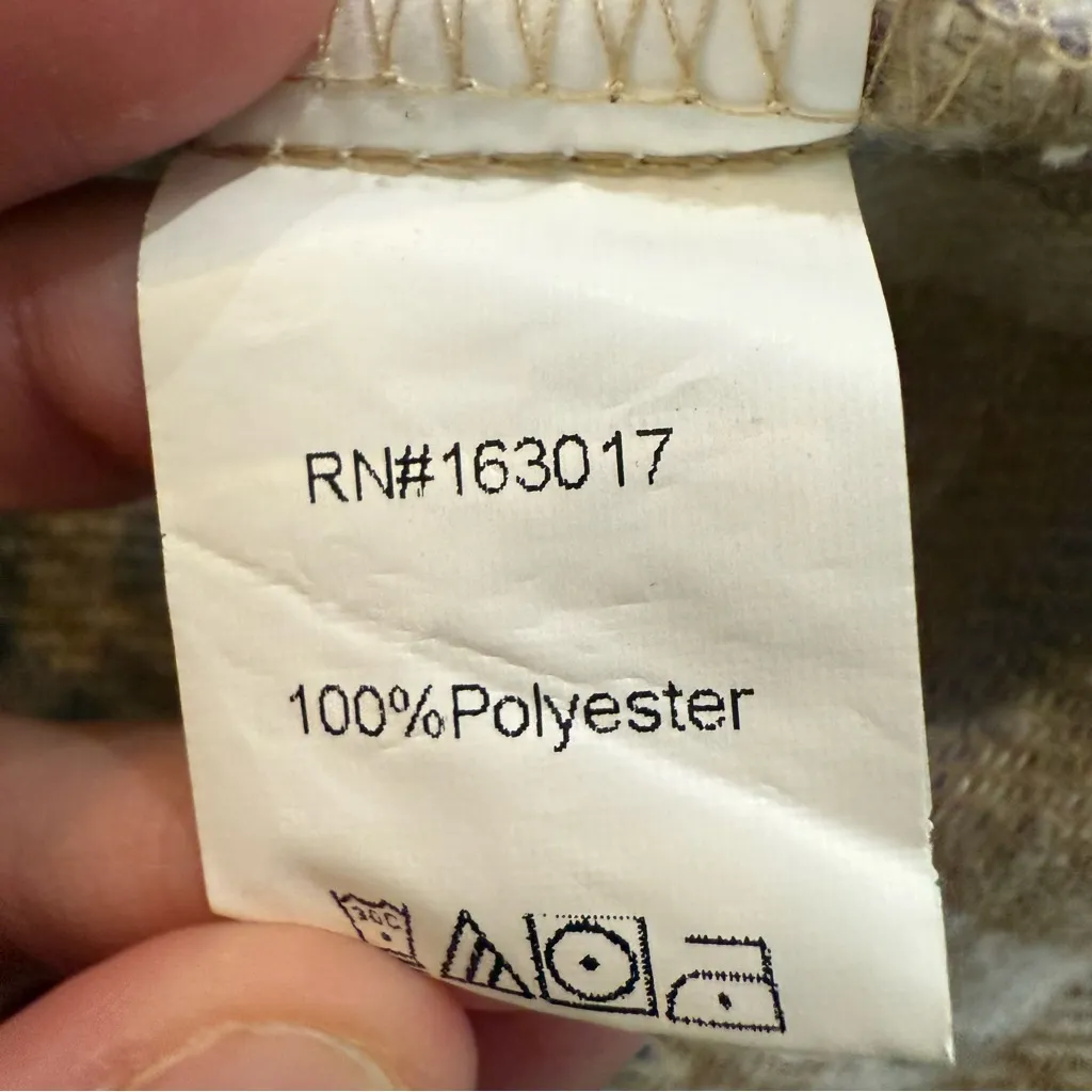 Princess Polly Mila Plaid Flannel Button Up Shirt Women’s 2 Tan/White Cozycore - Image 6