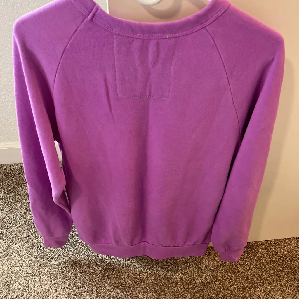Aviator nation, women’s purple bolt pull over new with tags, size small - Image 5