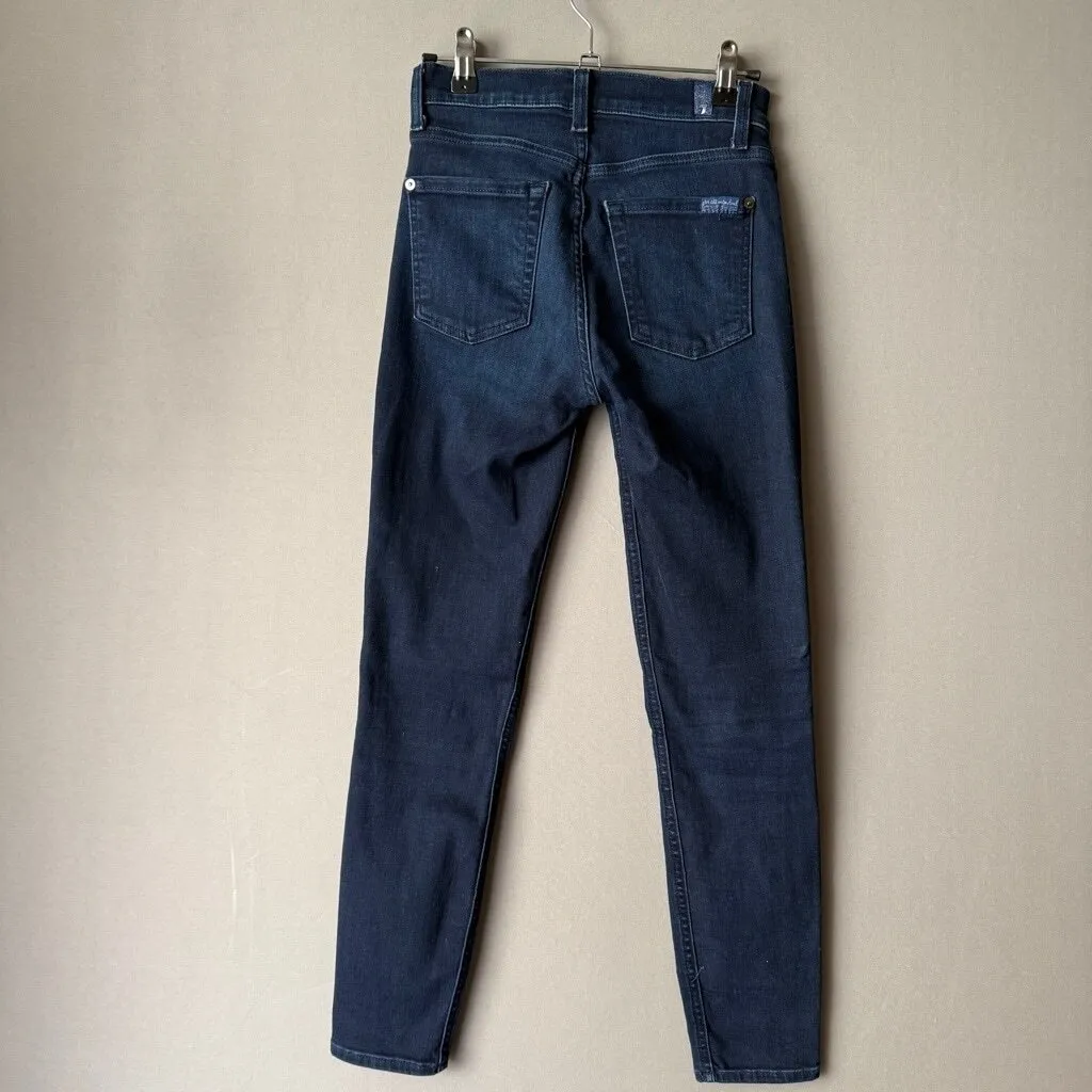 7 For All Mankind sz 23 blue jeans high waist‎ ankle jeans - Image 7