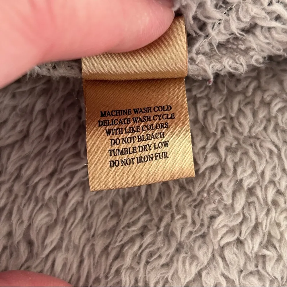True Grit ~ Pebble Pile 1/4 Zip Tan Plush Pullover Jacket ~ Size Small ~ I - Image 10
